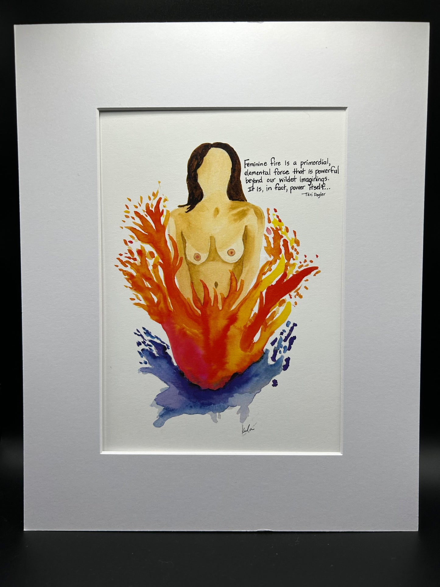 Feminine Fire - Watercolor Large Print