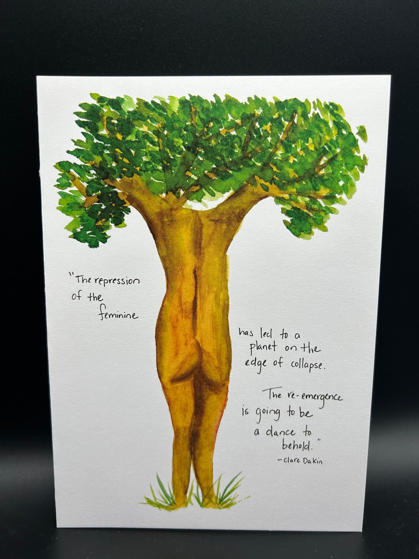 Feminine Tree - Watercolor Card