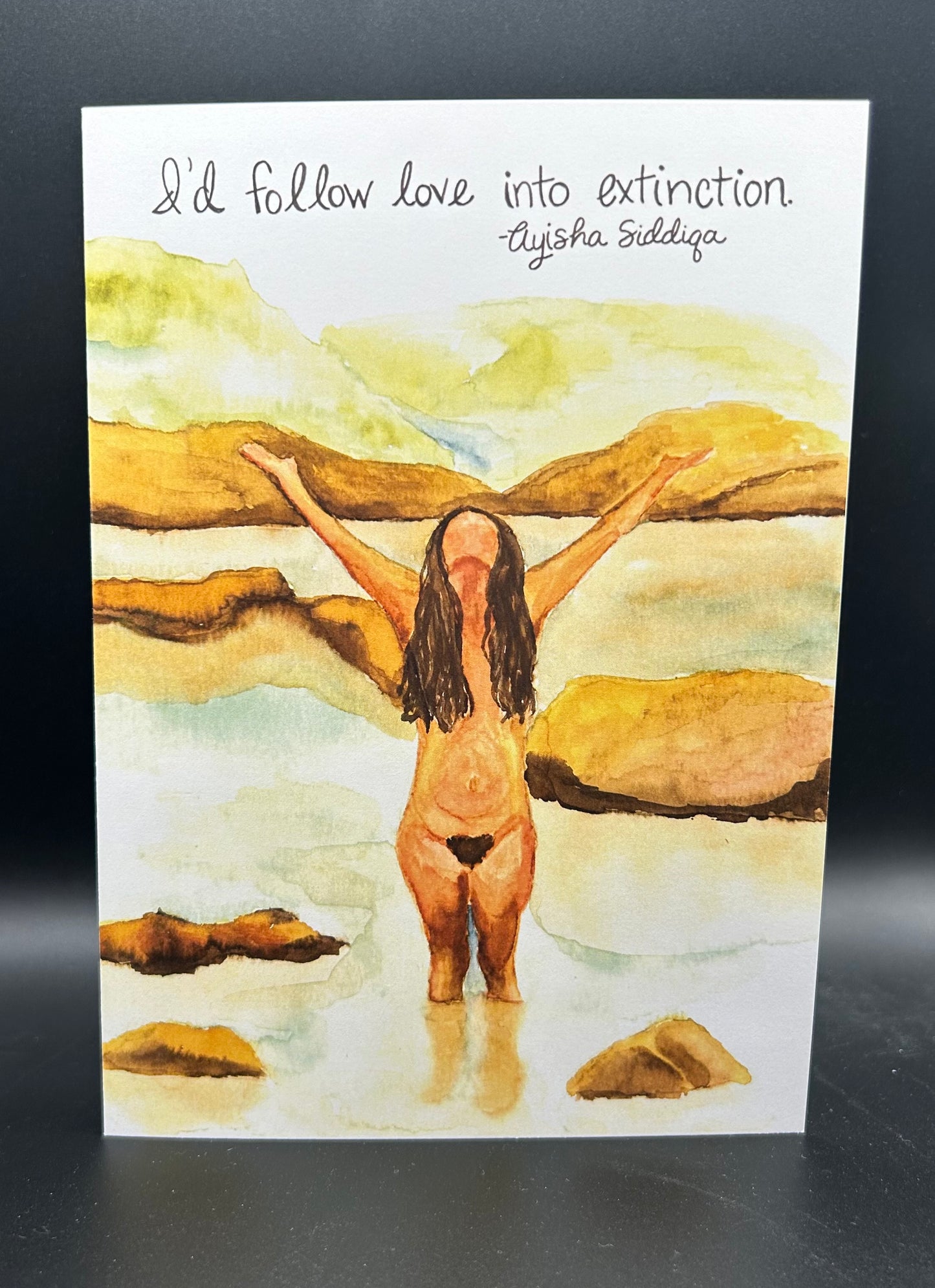 Follow Love - Watercolor Card