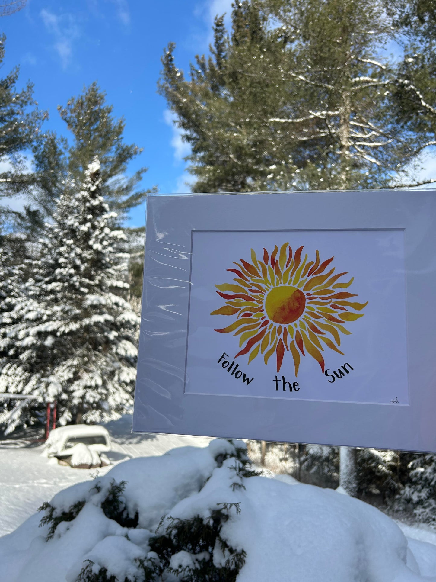 Follow the Sun - Watercolor Large Print