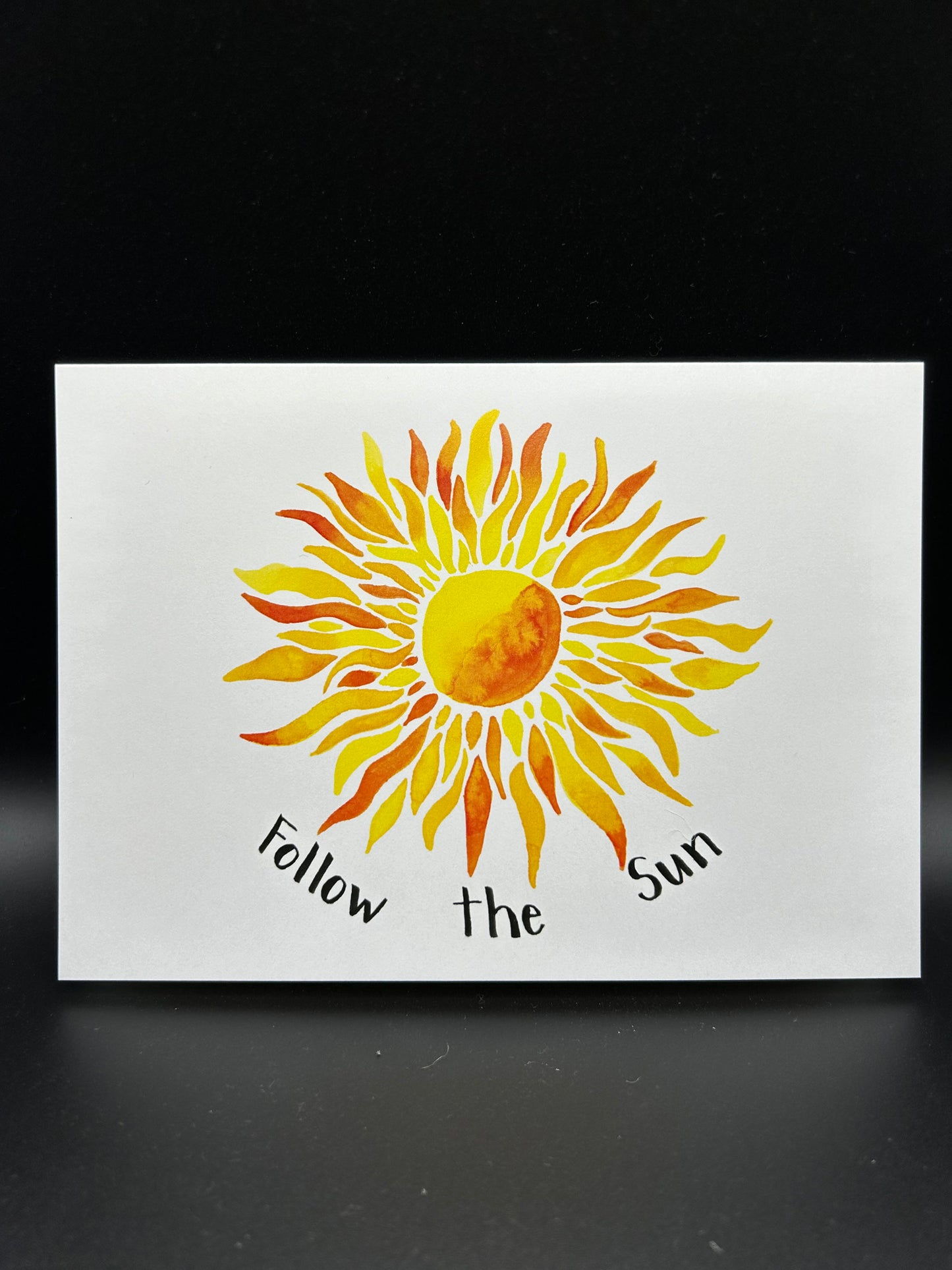 Follow the Sun - Watercolor Card