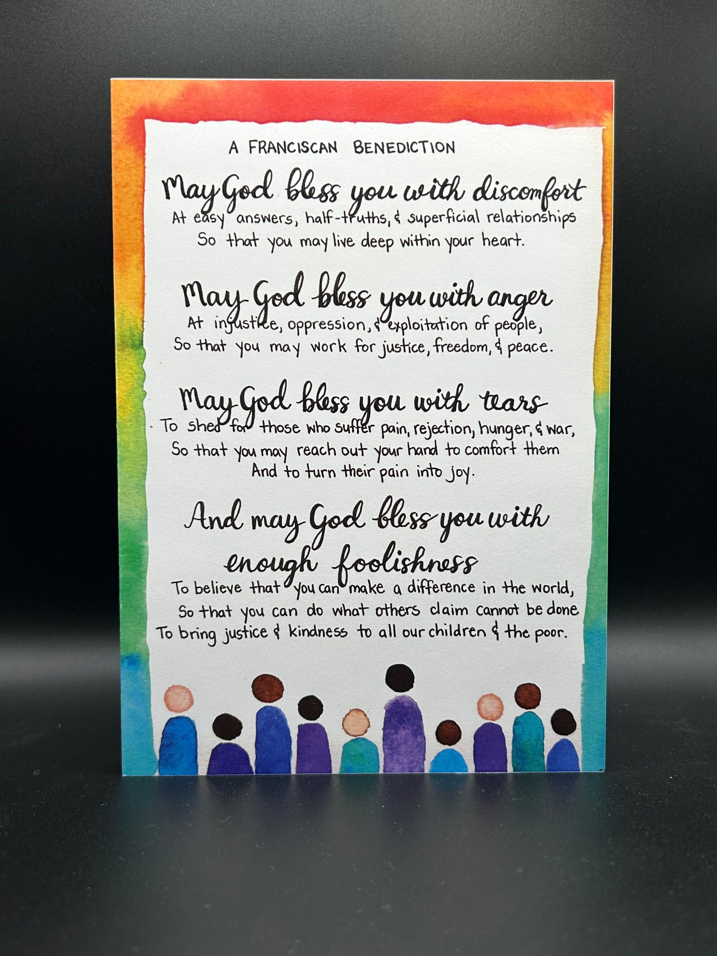 Franciscan Benediction - Watercolor Card