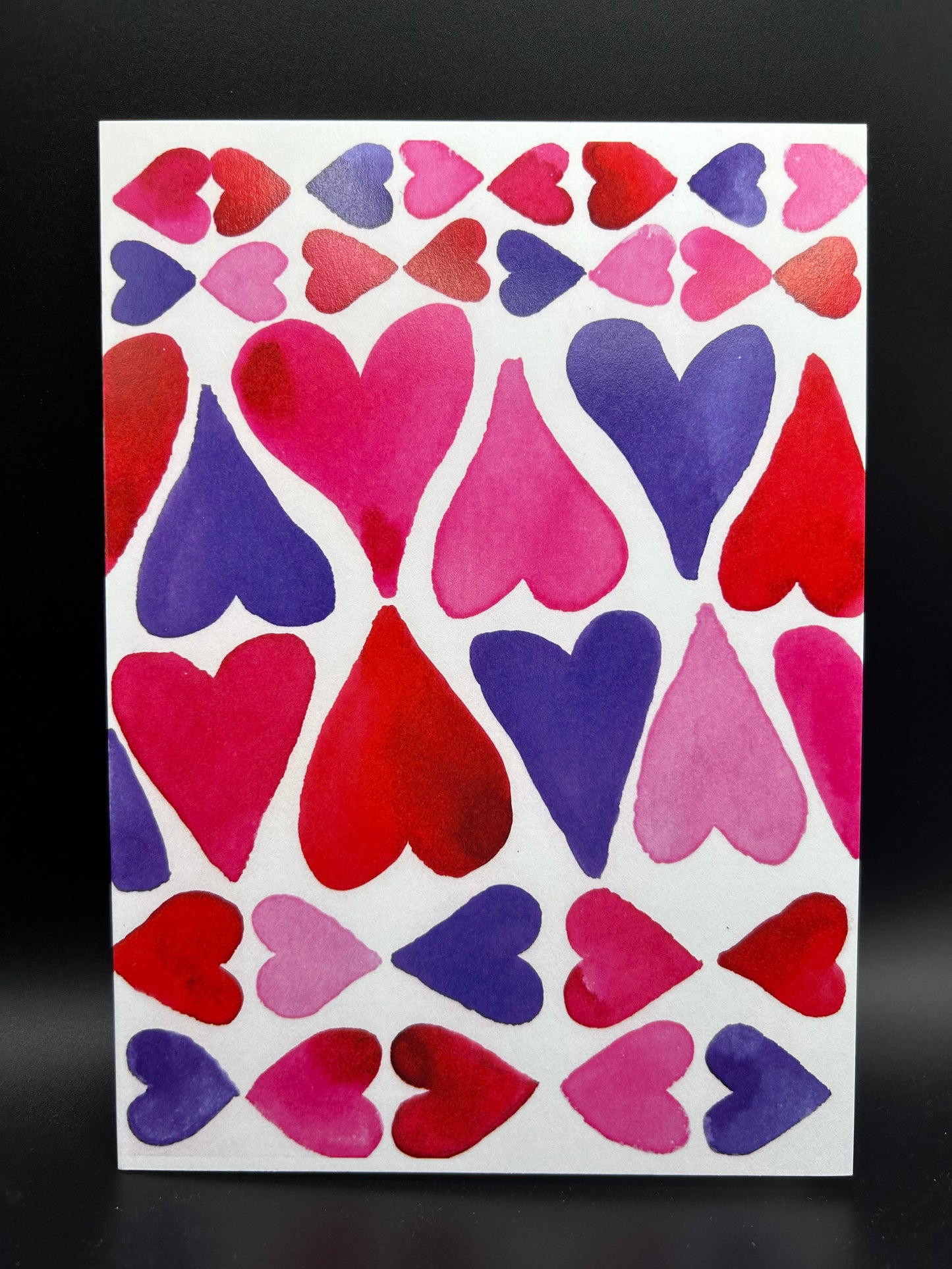 Hearts - Watercolor Card