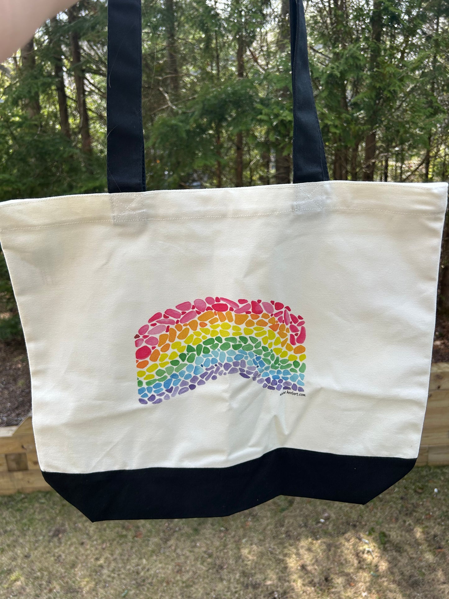 Rainbow Canvas Tote bag - watercolor