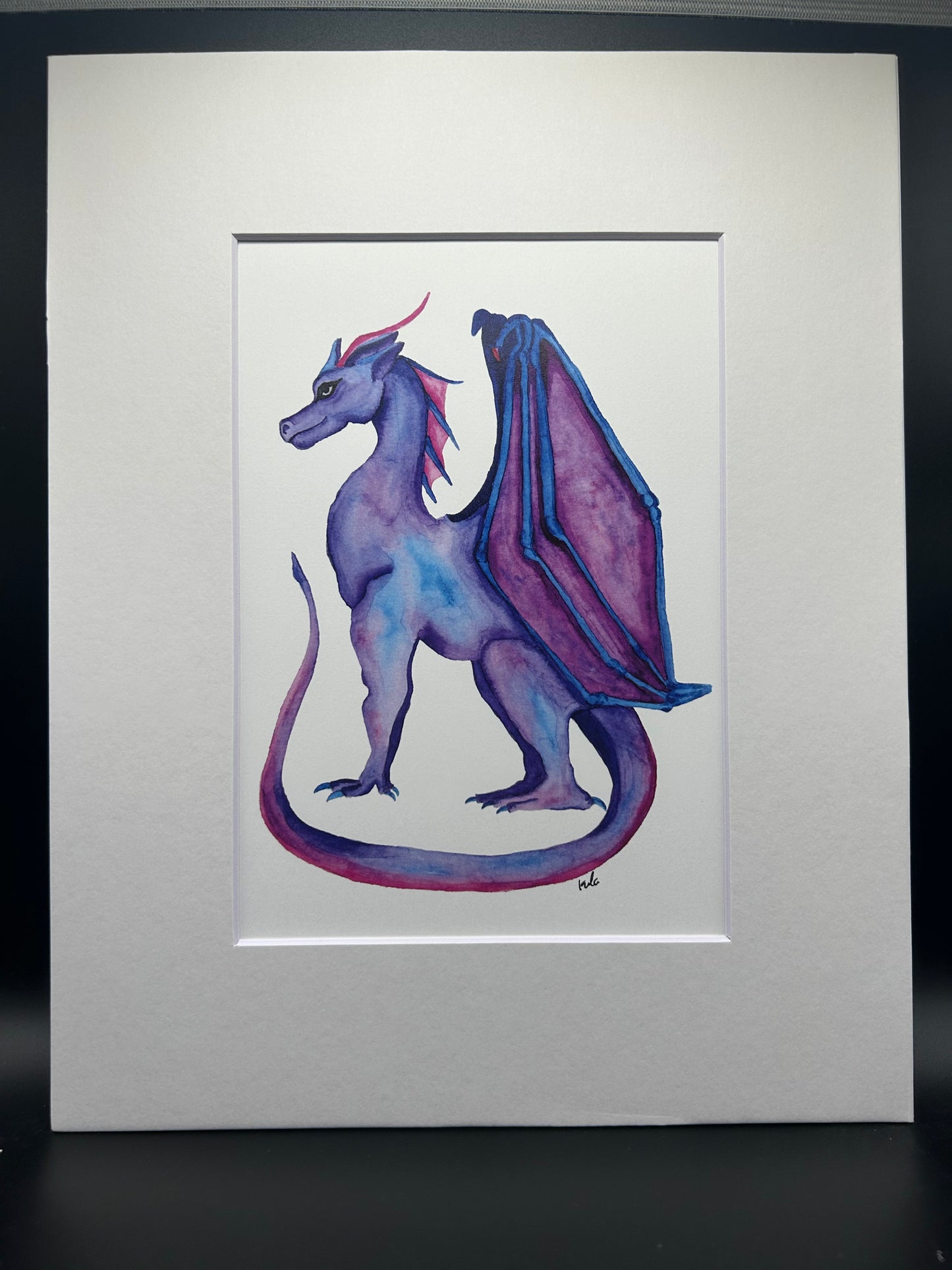 Purple Dragon - Watercolor Large Print
