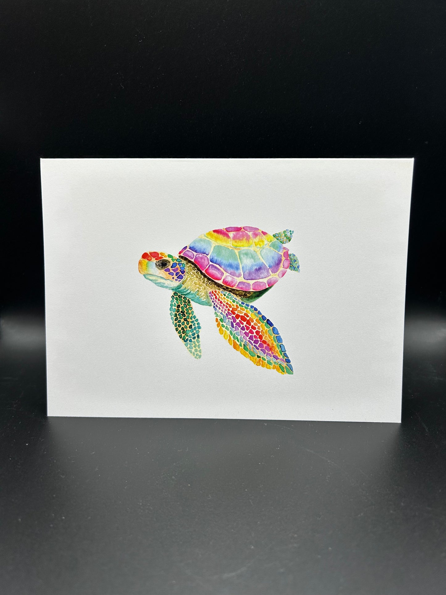 Sea Turtle - Watercolor Card