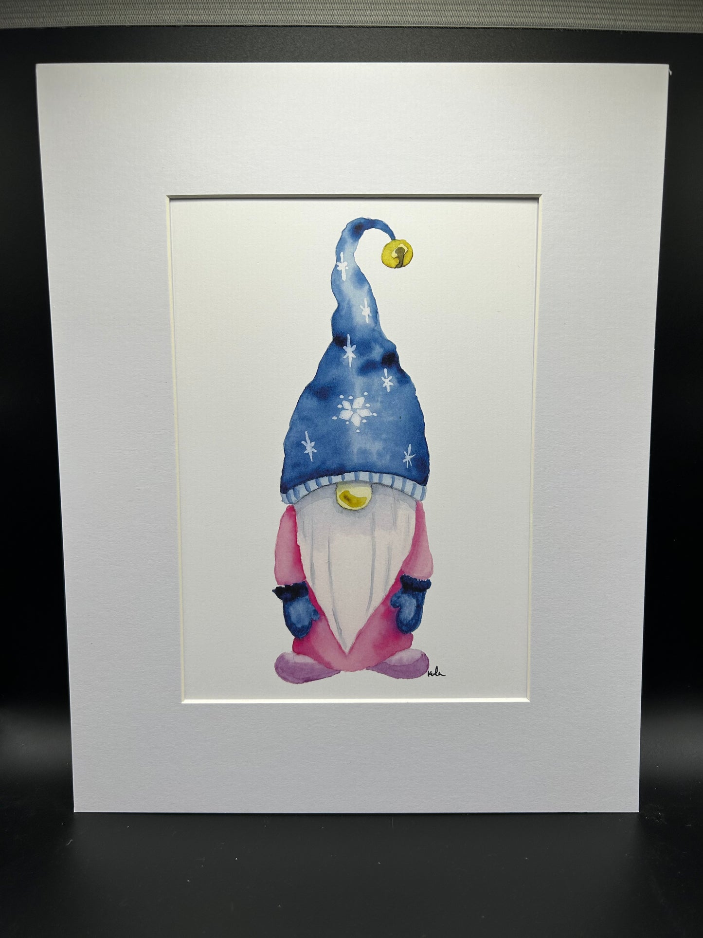 Snowflake Gnome - Small Watercolor Print