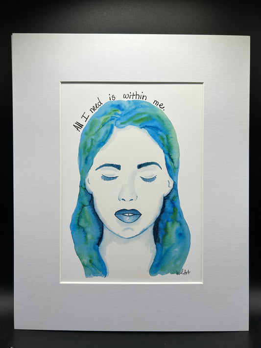 All I Need is Within Me - Watercolor Large Print