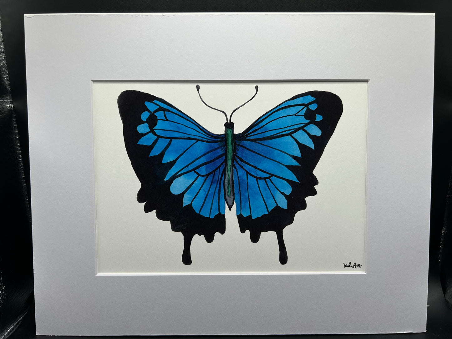Blue Butterfly - Watercolor Small Print