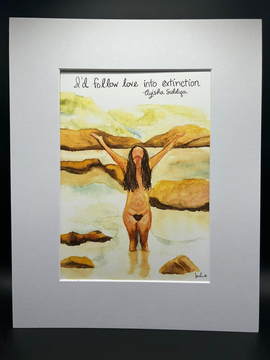 Follow Love - Watercolor Small Print