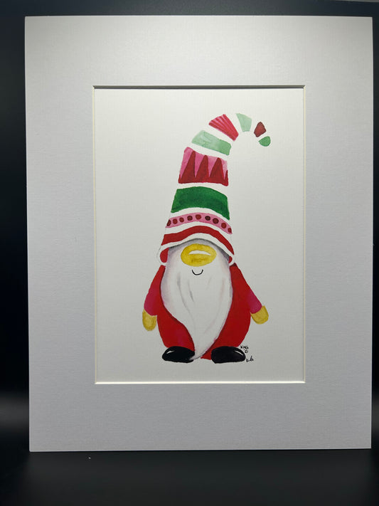Gnome Grin - Small Watercolor Print