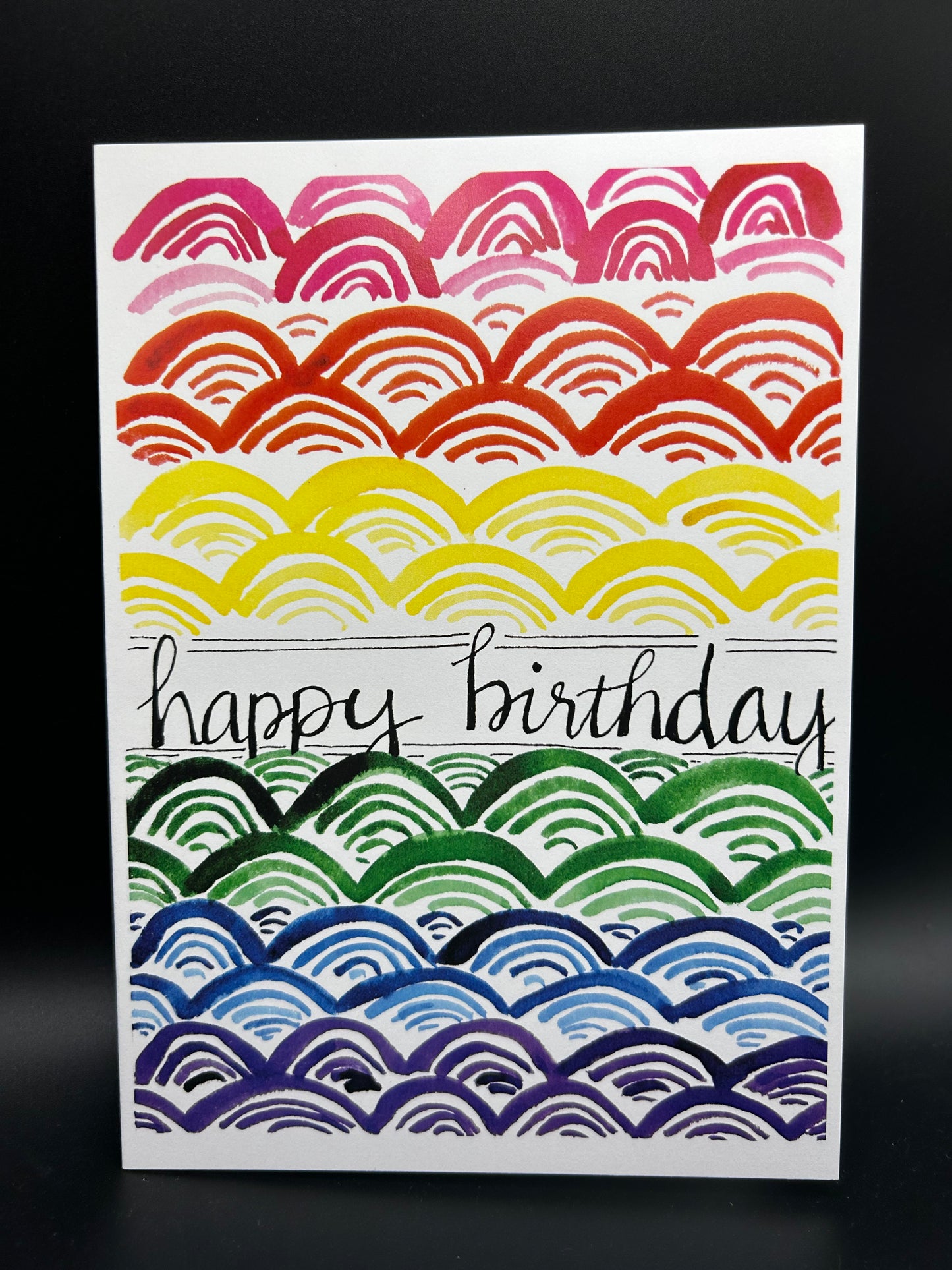 Birthday Pack (4 cards and 4 stickers) - Watercolor
