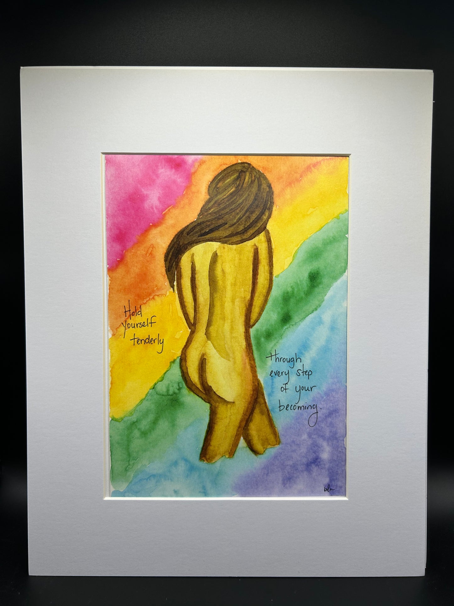 Hold Yourself Tenderly - Watercolor Large Print