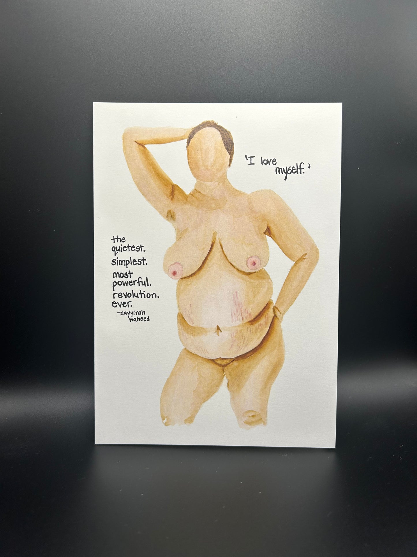 I Love Myself - Watercolor Card