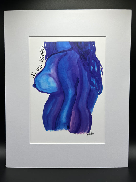 I Am Worthy - Watercolor Large Print