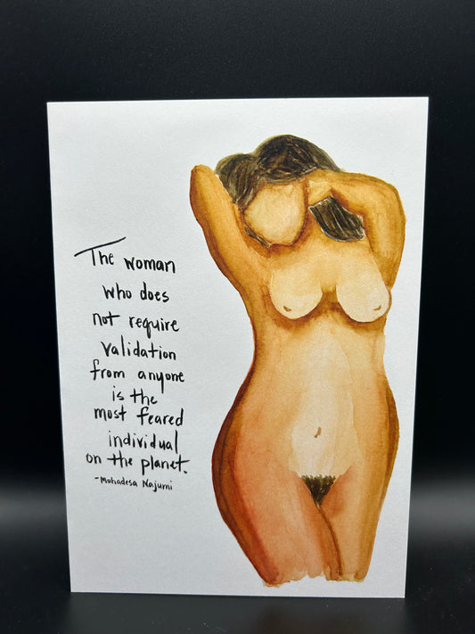 No Validation Necessary - Watercolor Card