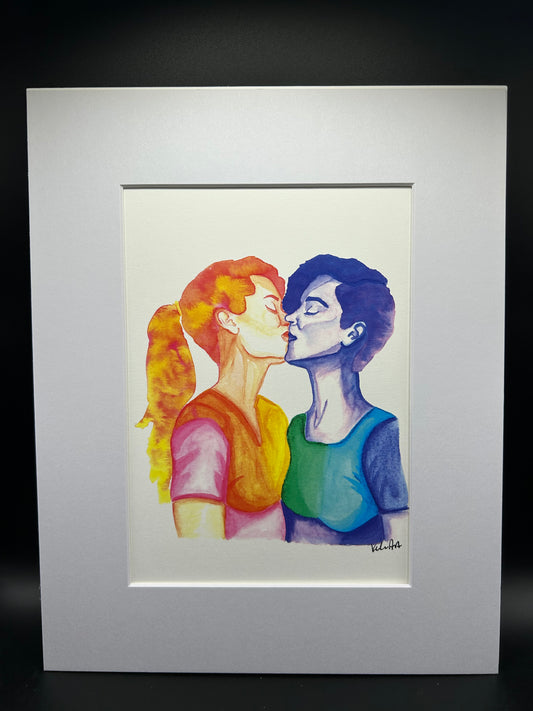 Rainbow Love - Watercolor Large Print