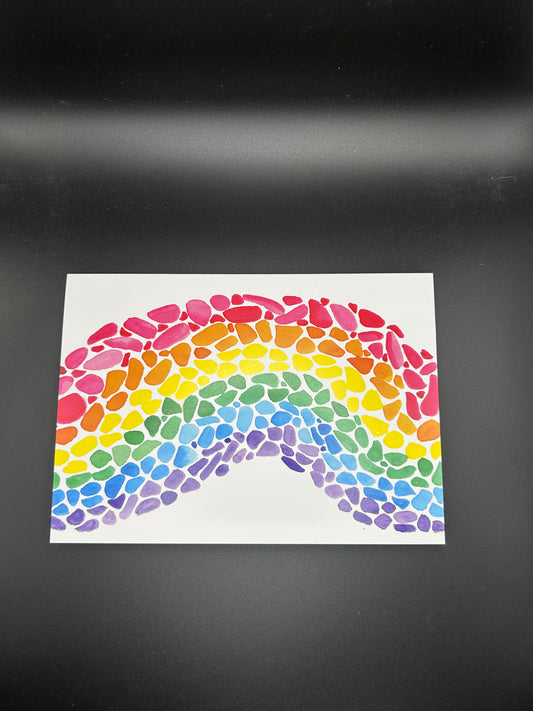 Rainbow Rocks - Watercolor Card
