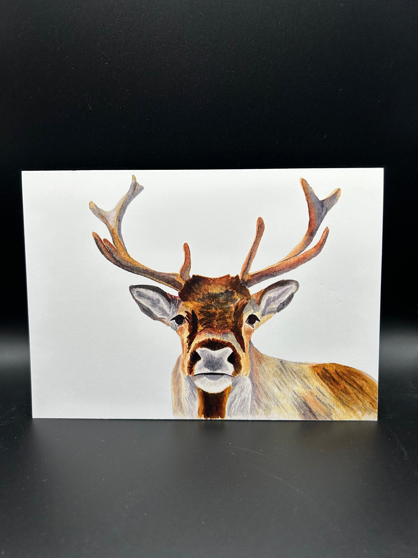 Reindeer - Watercolor Card