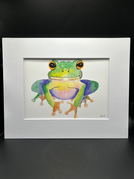 Ribbit - Watercolor Large Print