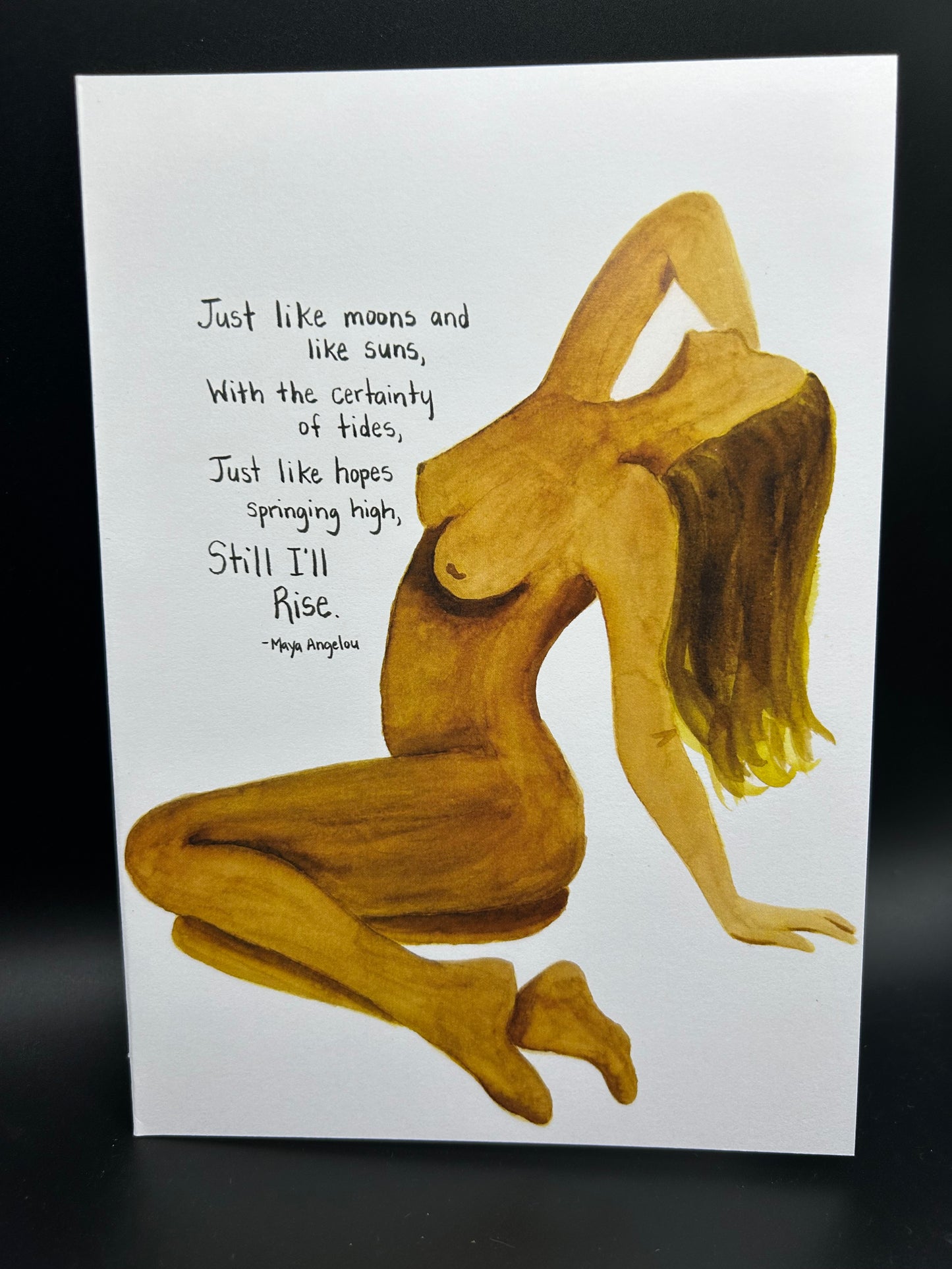Still I'll Rise - Watercolor Card