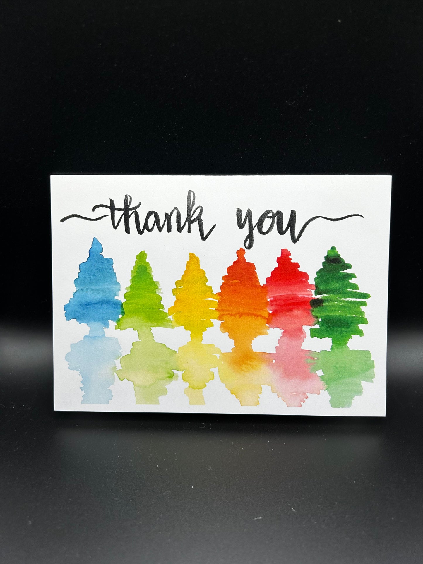 Thank You Trees - Watercolor Card