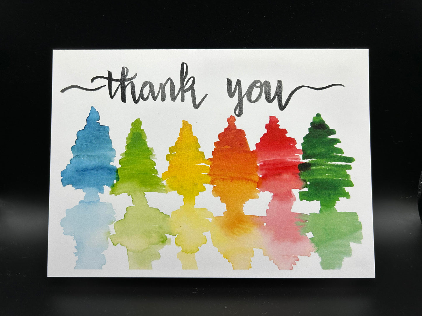 Thank You Trees - Watercolor Card