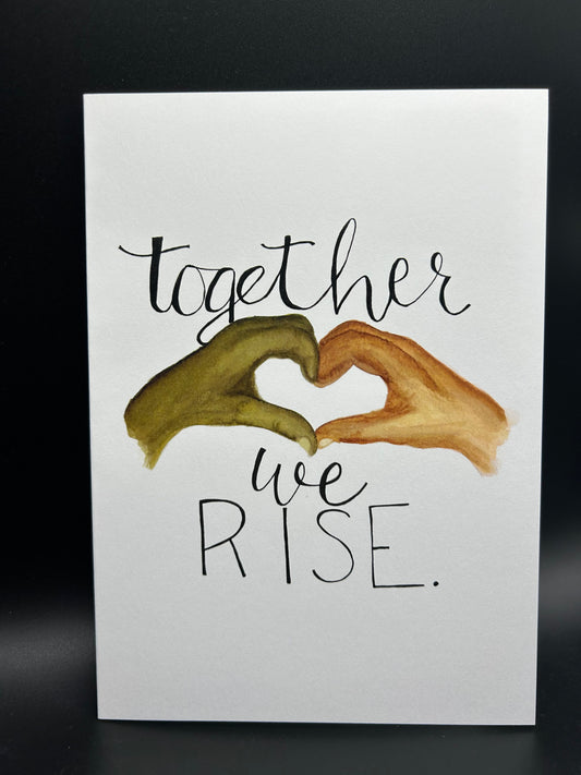 Together We Rise - Watercolor Card