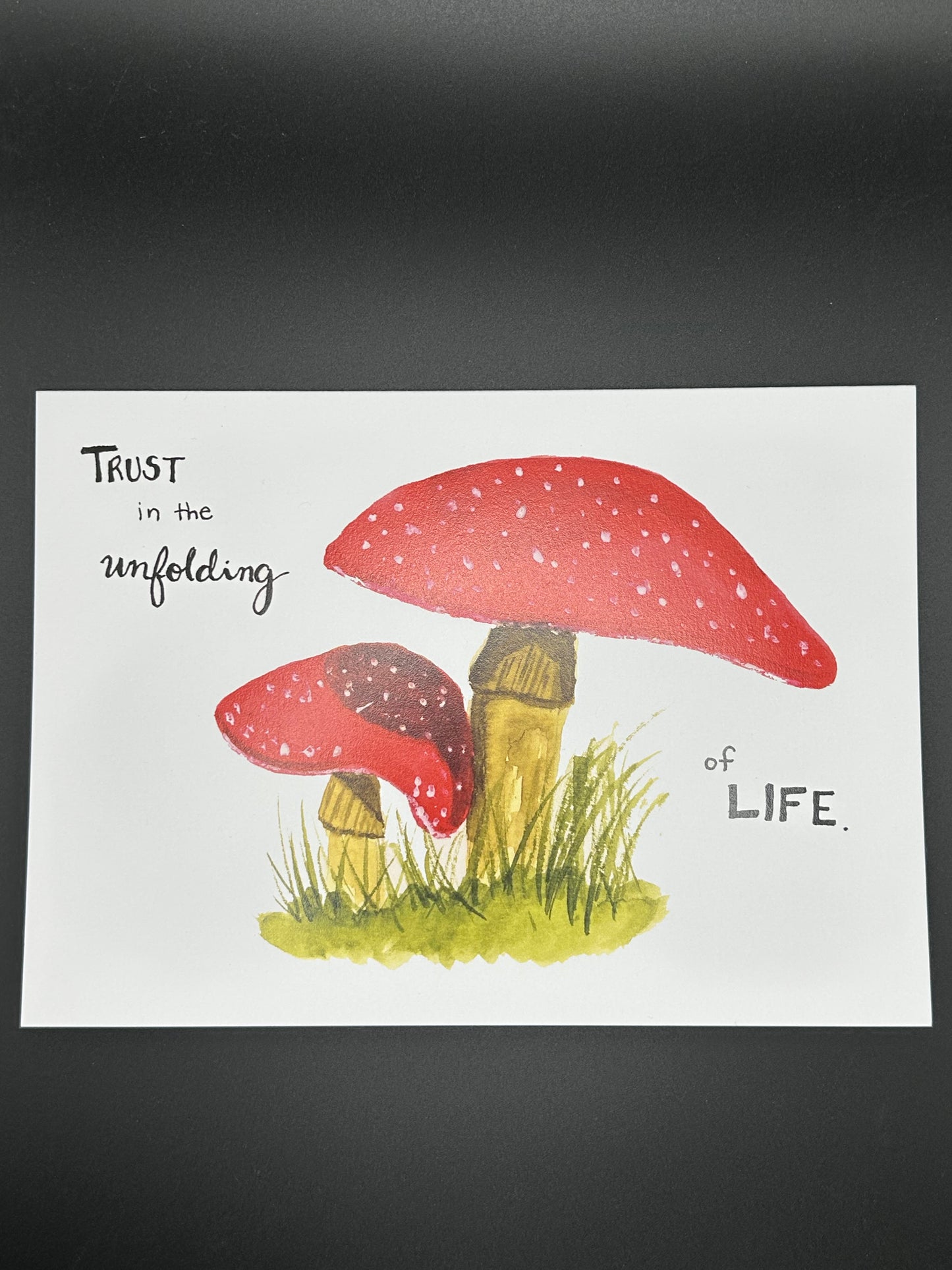 Trust in the Unfolding - Watercolor Card